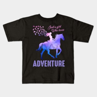 Just A Girl Who Loves Adventure - Charming Design For Adventurous Women Kids T-Shirt